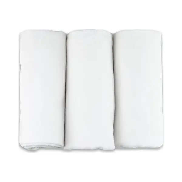Fensilo Burp Cloths Baby, Molleton Cloths, Pack Of 3, 80x80 Cm, Burp Cloth, 100% Cotton Flannel White, Colourful, Manufactured To Ökotex Standard 100, Molton thumbnail
