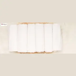 Flanellen Luiers- 6 Pack - Wit – Fensilo – Flanellen Doeken