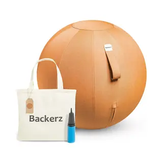 Bckz Backerz Sitzball – Ergonomischer Gymnastikball – Leinenbezug – Ø65 Cm – Orange