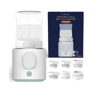 Numsy Draagbare Flessenwarmer Onderweg - 6 Adapters - 4 Standen