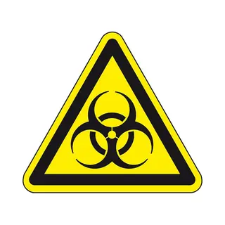 Biologisch Gevaar Bord - Kunststof - W009 200 Mm