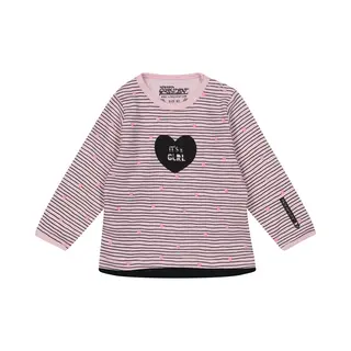 4PRESIDENT Newborn T-shirt - Stripe Aop Pink - Maat 62 - Baby T-shirts - Newborn Kleding