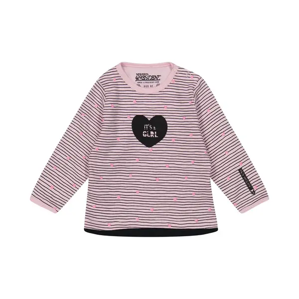 4PRESIDENT Newborn T-shirt - Stripe Aop Pink - Maat 62 - Baby T-shirts - Newborn Kleding thumbnail