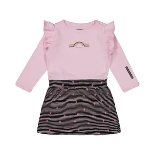 4PRESIDENT Meisjes Jurk - Stripe Aop Black - Maat 62 - Meisjes Jurken