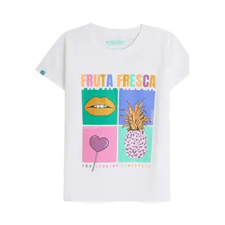4PRESIDENT T-shirt Meisjes - White - Maat 152 - Meiden Shirt