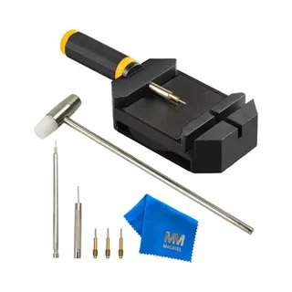Mmobiel Uhrenarmband-Verbindungsstift-Entferner, Reparatur-Werkzeug-Set Für Uhrmacher Mit Stiften, Federschieber, Stahlstanzer, Schwarz - Hammer,