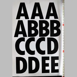 Afecto Plakletters | Alfabet Stickers | Zwart