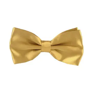Fako Fashion - Vlinderstrik - Vlinderdas - Strik - Satijn - Voorgestrikt - 12.5cm - Goudkleurig