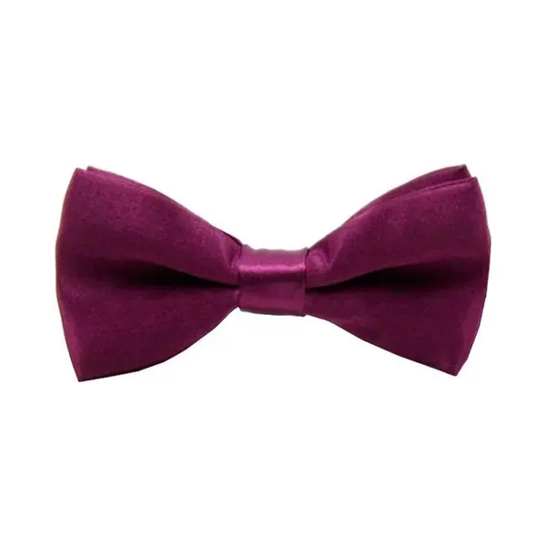 Fako Fashion - Kinder Vlinderstrik - Vlinderdas - Kinderstrik - Strik - Effen - 10cm - Aubergine thumbnail