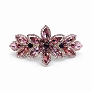Hairmusthaves Haarspeld | Haarklem | Haar Patentspeld | Groot | Haarsieraad | Haar Accessoires | Bloem | Paars | Roze | 9 Cm X 4 Cm | Cadeau Tip