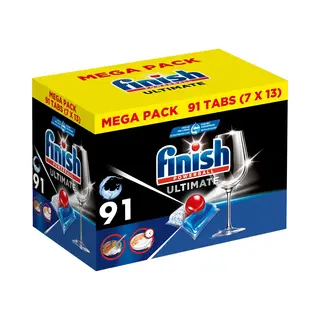 Finish Ultimate All In One Regular Vaatwastabletten - 91 Capsules