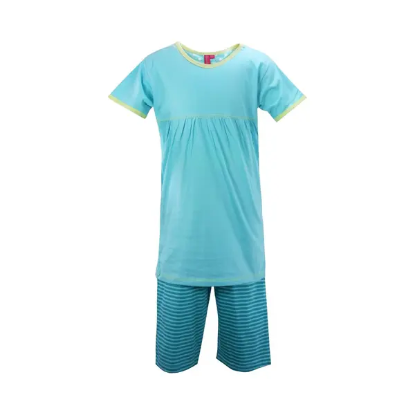 AnnaRebella Meisjes Pyjama - 100% Katoen - Blauw - Maat 152 thumbnail