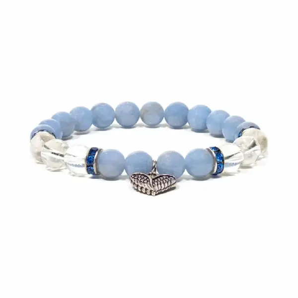 Yogi & Yogini Meditation Angeliet/bergkristal Armband Elastisch thumbnail