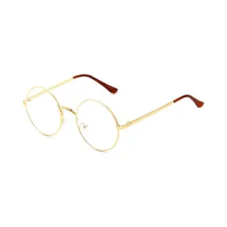 Fashion Favorite Retro Round Bril | Rond Goud | Bril Zonder Sterkte | 50 Mm