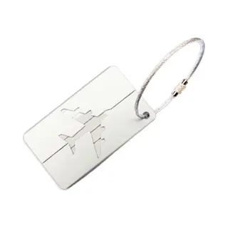 Sitna 3x Wit/Zilverkleurig Aluminium Reislabel - Bagagelabel- Koffer Label - Luggage Tag - Adres Label Voor Tas En Koffer – Extra Lange Bevestiging