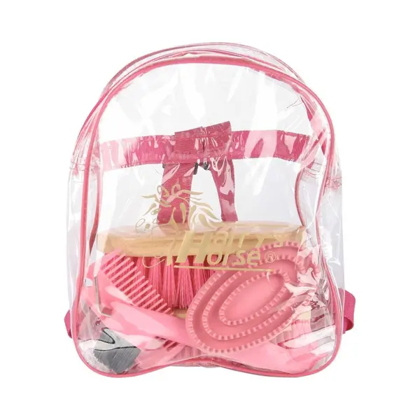 RelaxPets - Harry's Horse - Poetstas Met Borstels - Grooming Kit - Rugtas - Roze - 6 Delig thumbnail