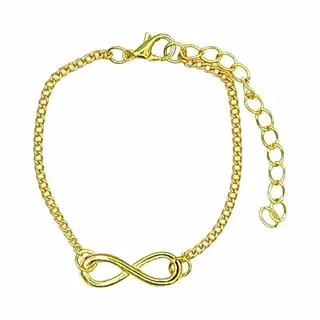 Rhylane – Infinity Armband / Enkelbandje – 16 Cm + 5.5 Cm Verstelbaar – Kleur Goud