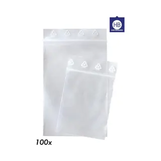 Hartberger Gripzakjes - 40 X 40 Mm (100 Stuks) Grip Zakje Plastic Met Ziplock - Transparant - Gripzakje - Sterke Kwaliteit
