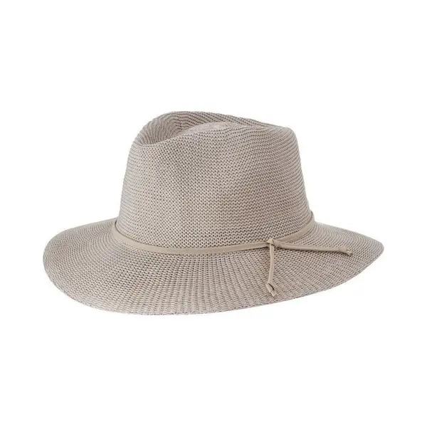 House Of Ord Cape Town Gilly Fedora Hut Damen Sonnenhut Faltbarer Sommerhut Mit Uv Schutz - In Größe M - Größe, M/L, 58 Cm Farbe, Stone thumbnail