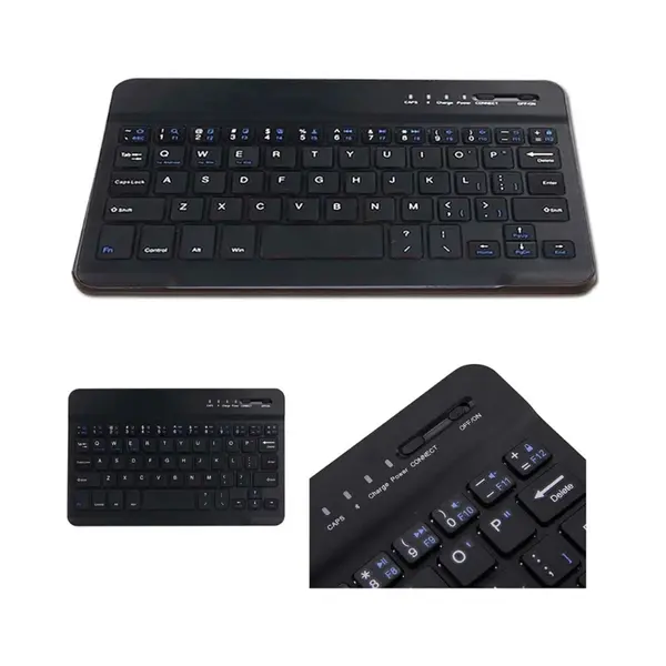 Elementkey V06 Bluetooth 3.0 Toetsenbord 7 Inch - Oplaadbaar - Geschikt Voor Ios/Android/Windows - Smart Tv - Tablet - Computers - Laptop thumbnail