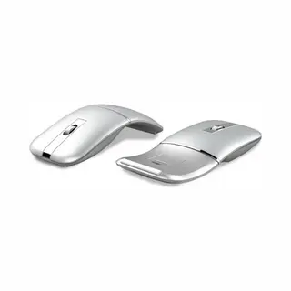 ElementKey Elemenkey MIX3 2 In 1 Bluetooth & Draadloze Boog Muis – Ergonomisch – Stille Muis - Verstelbare Dpi - Ingebouwde Batterij - Zilver