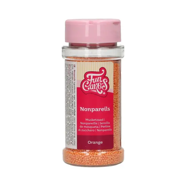 FunCakes Nonpareils Orange, Kuchenstreusel, Guter Geschmack, Perfekt Zum Dekorieren Von Kuchen. 80 G. thumbnail