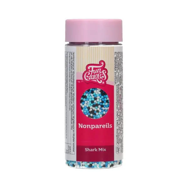FunCakes Nonpareils Shark Mix, Cake Sprinkles, Great Taste, Perfect For Cake Decorating, Hundreds And Thousands Sprinkles. 80 G. thumbnail