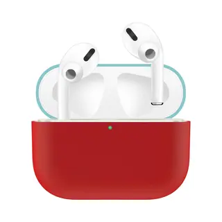 Kelerino. Siliconen Case Geschikt Voor Apple AirPods Pro - Hoesje - Rood / Groen