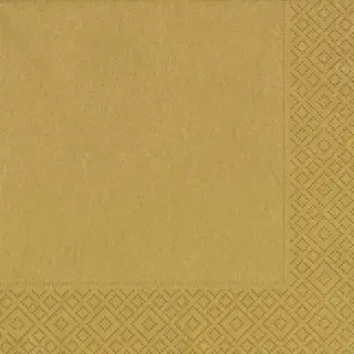 Duni Gouden Tafel Servetten - 20x Stuks - 33 X 33 Cm - Thema Glitter And Glamour - Tafeldecoratie Versiering - Papier - Kerst - Bruiloft