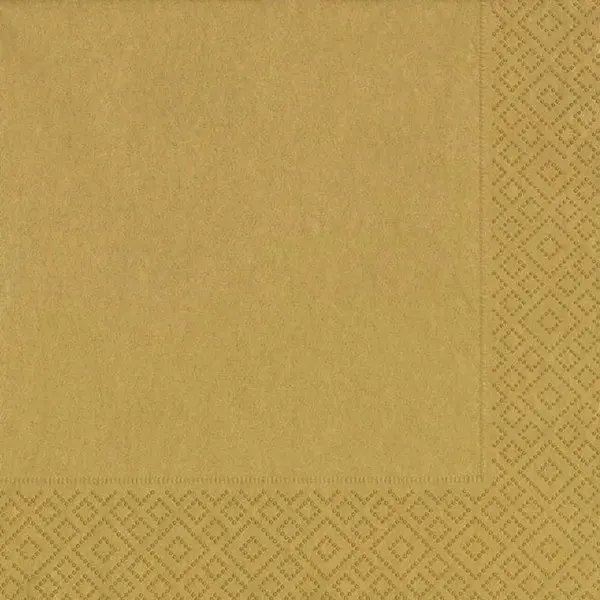 Duni Gouden Tafel Servetten - 20x Stuks - 33 X 33 Cm - Thema Glitter And Glamour - Tafeldecoratie Versiering - Papier - Kerst - Bruiloft thumbnail