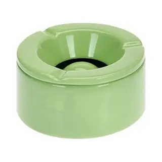 Stormasbak - Terras Asbakken - Groen - 12 X 6 Cm - Dolomiet Kunststeen - Asbakken Voor Buiten - Tuin