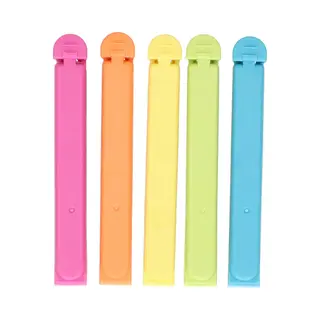 Knijpers Set - 10x Stuks - Gekleurd - Kunststof - 11 Cm - Vershoud Knijpers/clips - Sluitklemmen