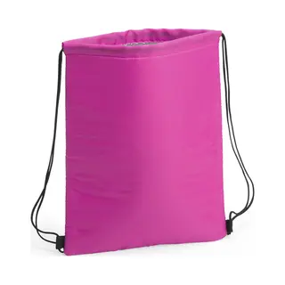 Koeltasje Rugzak Met Draagkoord - Roze - 32 X 42 Cm - Drankjes/lunch Rugtas - Polyester/aluminium