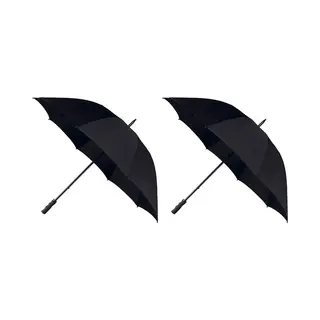 Falcone 2x Golf Stormparaplus Zwart Windproof 130 Cm - Stormproof Paraplus