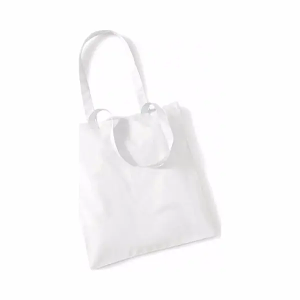 10x Katoenen Schoudertasjes Wit 42 X 38 Cm - 10 Liter - Shopper/boodschappen Tas - Tote Bag - Draagtas thumbnail
