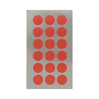 Hobby Stickers - 72x Stuks - D15 Mm - Rode Ronde Stickers - Kantoor Stickers - Scrapbook - Knutselmateriaal