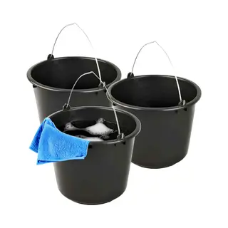 5x Stevige Huishoud Emmers 12 Liter - Bouwemmer - Schoonmaak Emmer