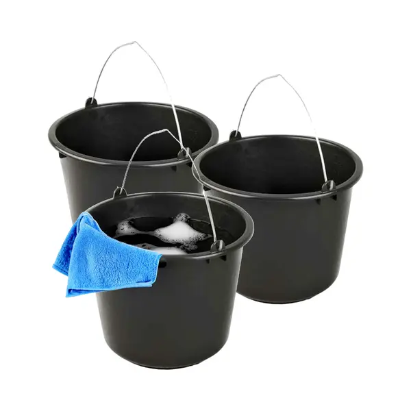 5x Stevige Huishoud Emmers 12 Liter - Bouwemmer - Schoonmaak Emmer thumbnail