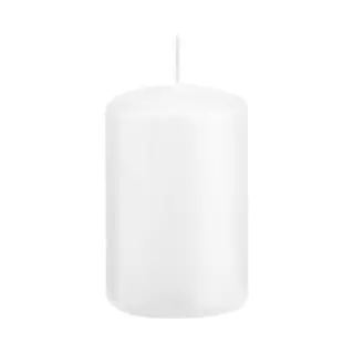 Trend Candles Cilinderkaars/stompkaars - Wit - 5 X 8 Cm - 18 Branduren - Met Brandvertragende Folie