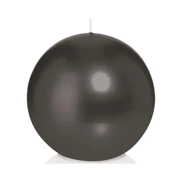 Trend Candles Bolkaars Glad - Zwart - 7 Cm - 16 Branduren - Ronde Kaarsen thumbnail