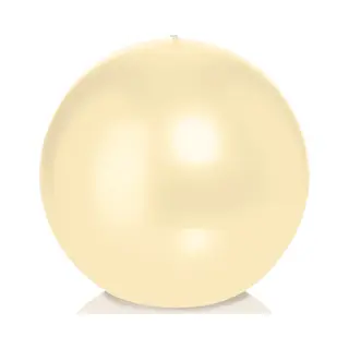 Trend Candles Bolkaars Glad - Creme Wit - 8 Cm - 25 Branduren - Ronde Kaarsen