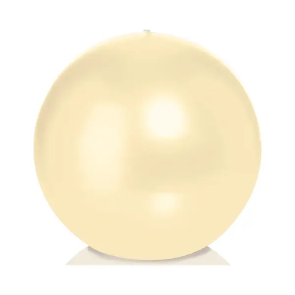 Trend Candles Bolkaars Glad - Creme Wit - 8 Cm - 25 Branduren - Ronde Kaarsen thumbnail