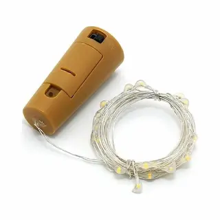 Kurk Met Led Lichtsnoer Voor In Wijnfles 80 Cm - Flessenverlichting - Flessen Verlichting/lichtjes/led Lampjes Warm Wit