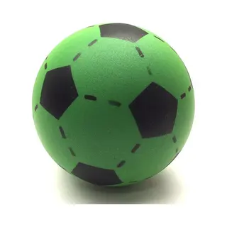 T&F Creations Softbal Foam - 3x - Voetbal Print - Groen - Zacht - Dia 20 Cm - Speelgoed Ballen