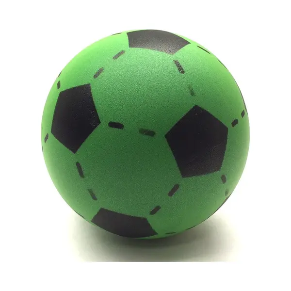 T&F Creations Softbal Foam - 3x - Voetbal Print - Groen - Zacht - Dia 20 Cm - Speelgoed Ballen thumbnail