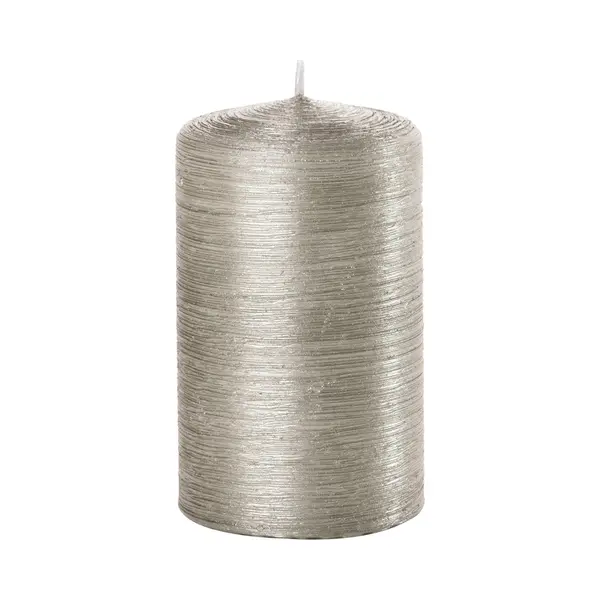 Enlightening Candles Cilinderkaars/stompkaars - Zilver - 6 X 10 Cm - 25 Branduren - Sfeerkaarsen - Kaarsen - Woondecoraties thumbnail