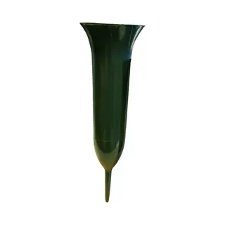 Grafvaas Kunststof - Groen - H37 Cm - Grafdecoratie - Bloemenvaas Voor Herdenkingsplaats/kerkhof
