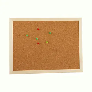 Cepewa Prikbord/memobord - Naturel Kurk - 40 X 30 Cm - Houten Rand - Kantoor - Thuis
