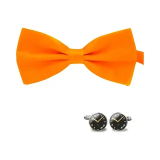 Vlinderstrik - Oranje - Vlinderdas - Unisex - Heren - Met Manchetknopen - Vlinder Das - Strik - Strikje - Koningsdag