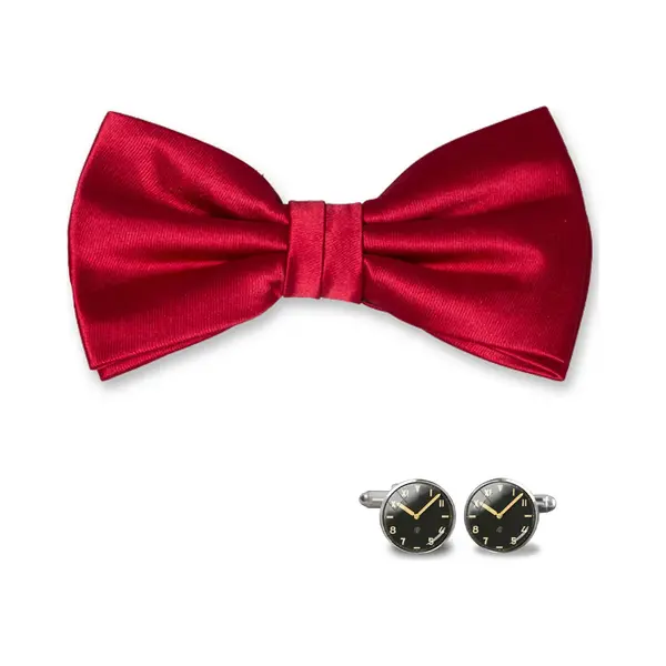 Vlinderstrik - Wijn Rood - Vlinderdas - Unisex - Heren - Vlinder Das - Strik - Strikje thumbnail